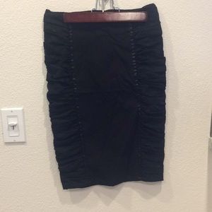 GUESS Knee Length Ruched Skirt